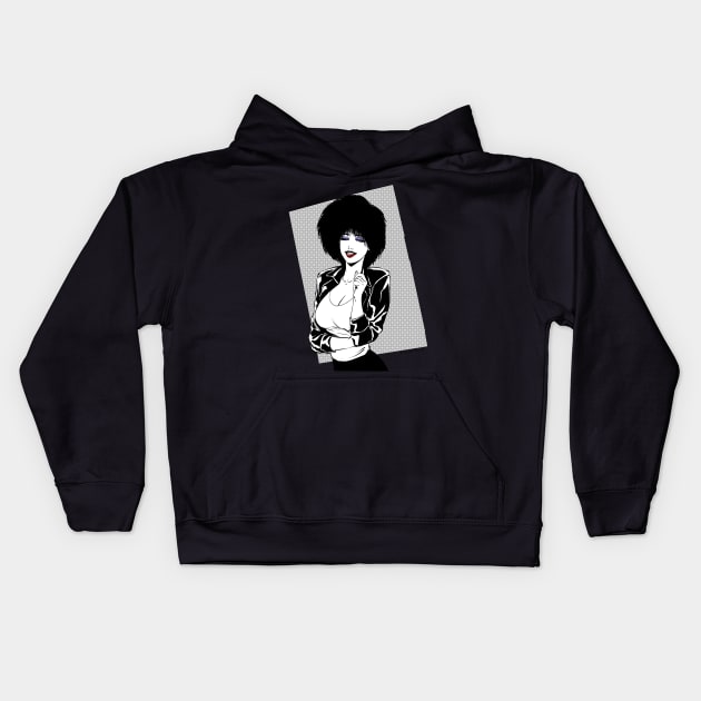 Goth Girl Laugh Kids Hoodie by Pablo Romero Art